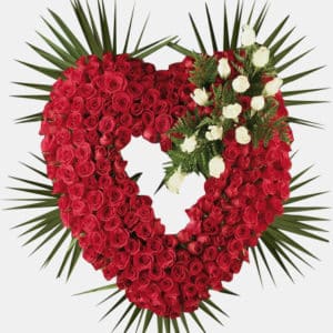 Corazón Rosas flor natural